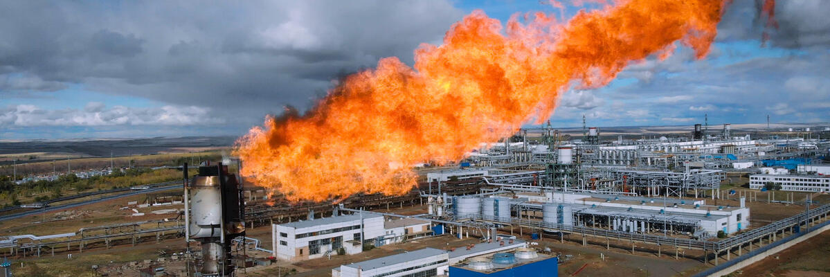 Smoke coming from many stacks